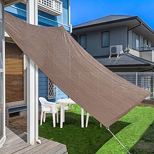 調整可能なブラウン日よけシェード 楽天市場】日よけシェード 日除けシェード 【4×4m ブラウン