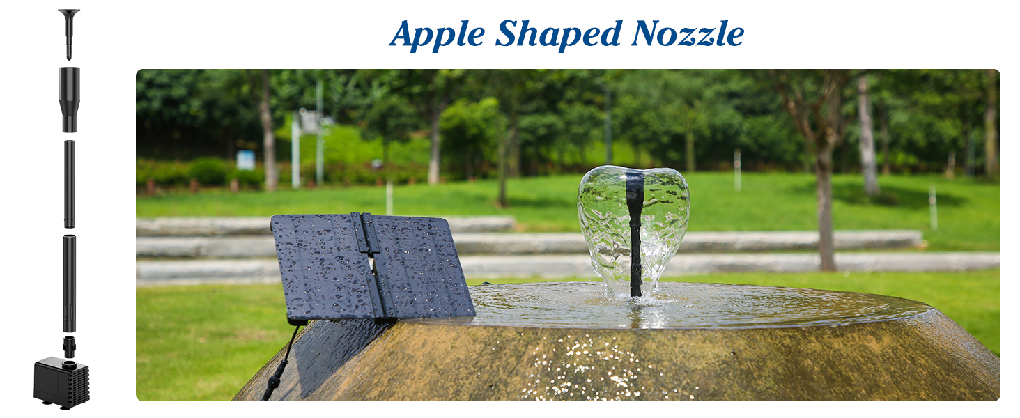 AMZtime 10w Solar Fountain Pump,Solar Water Pump Kit with 4 Nozzles,DIY Water