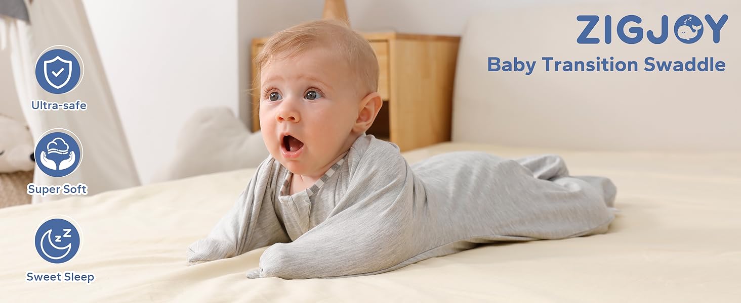 ZIGJOY SharkFin Transition Swaddle 1.0 Tog Rayon Made