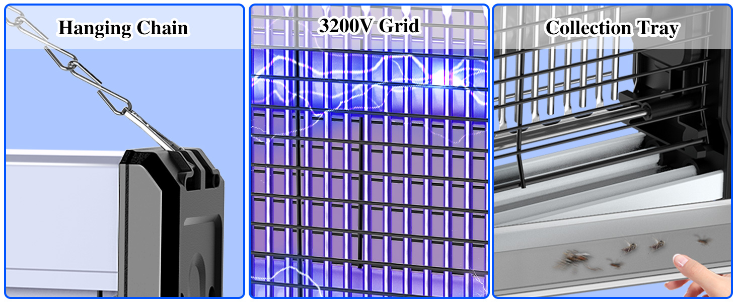 PALONE Indoor Bug Zapper& Electric Insect Kill,Harmless Light can Lure