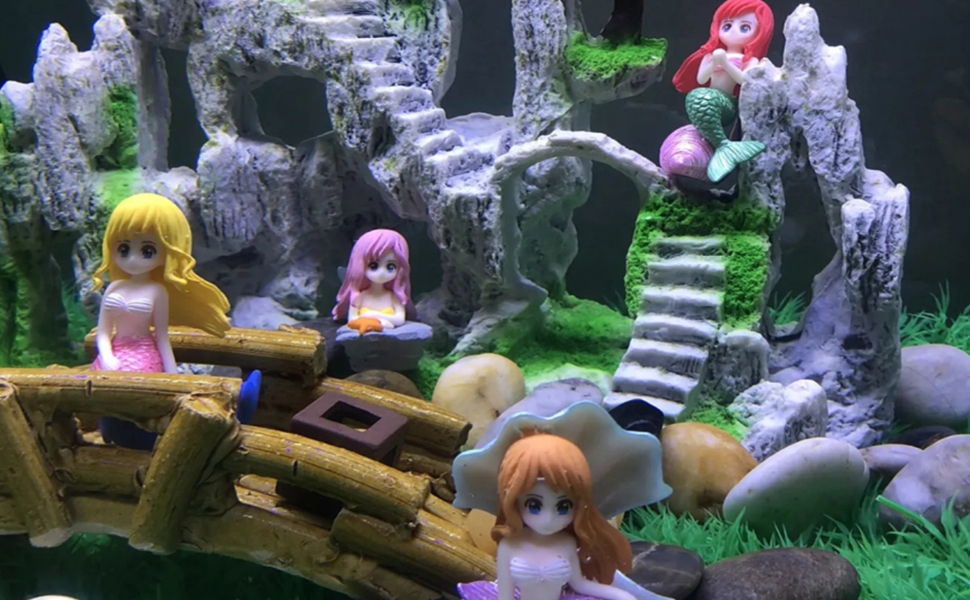 Amazon | MUYYIKA アクアリウム オブジェ 人魚姫 かわいい 水槽