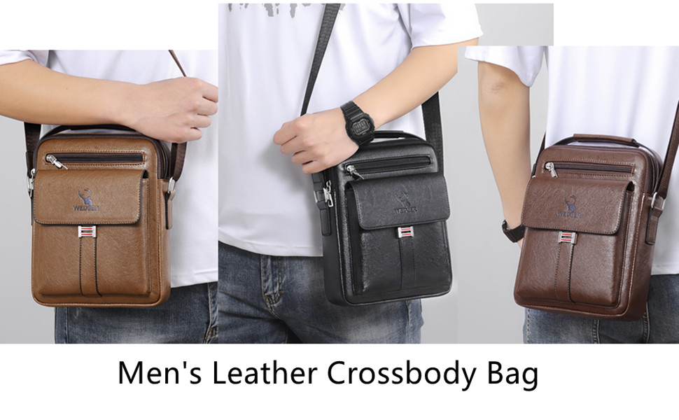 Men&#39;s leather shoulder bag