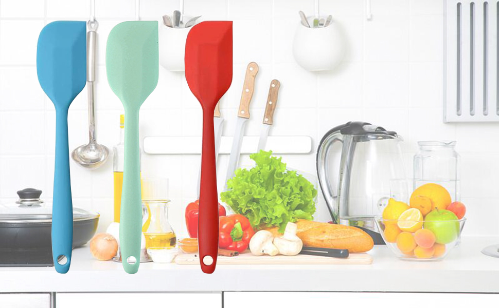 Yowlens Silicone Spatulas Heat Resistant Harmless NonStick Kitchen