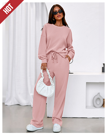 2 Piece Outfits Crew Neck Sweatshirts