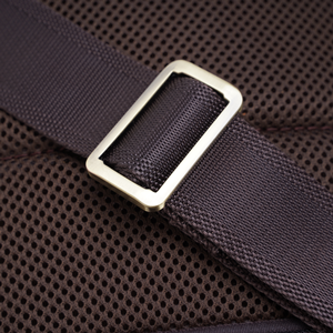 anti theft leather sling backpack bag for men with combination lock brown