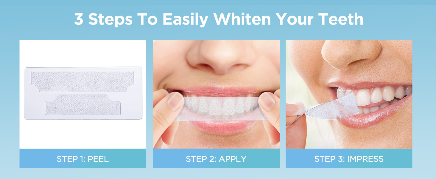 Gloridea Teeth Whitening Strips, Pack of 28 Strips (14