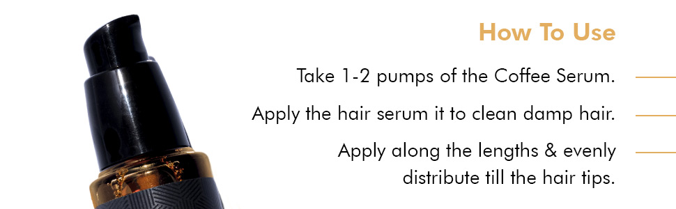 how to use coffee hair serum