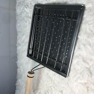 Wooden Handle Stainless Steel net Roaster