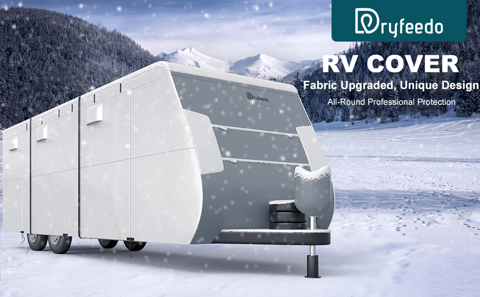 DRYFEEDO Oxford RV Travel Trailer Cover 28.131ft