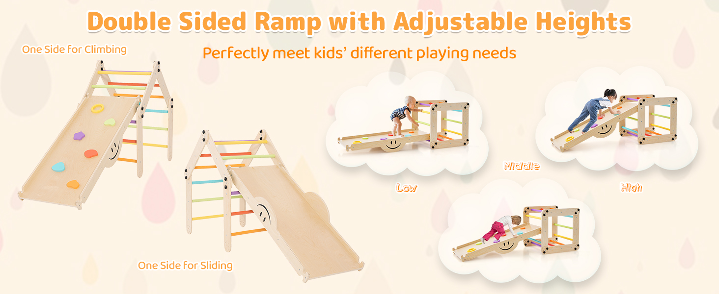 Reversible Ramp with Adjustable Heights