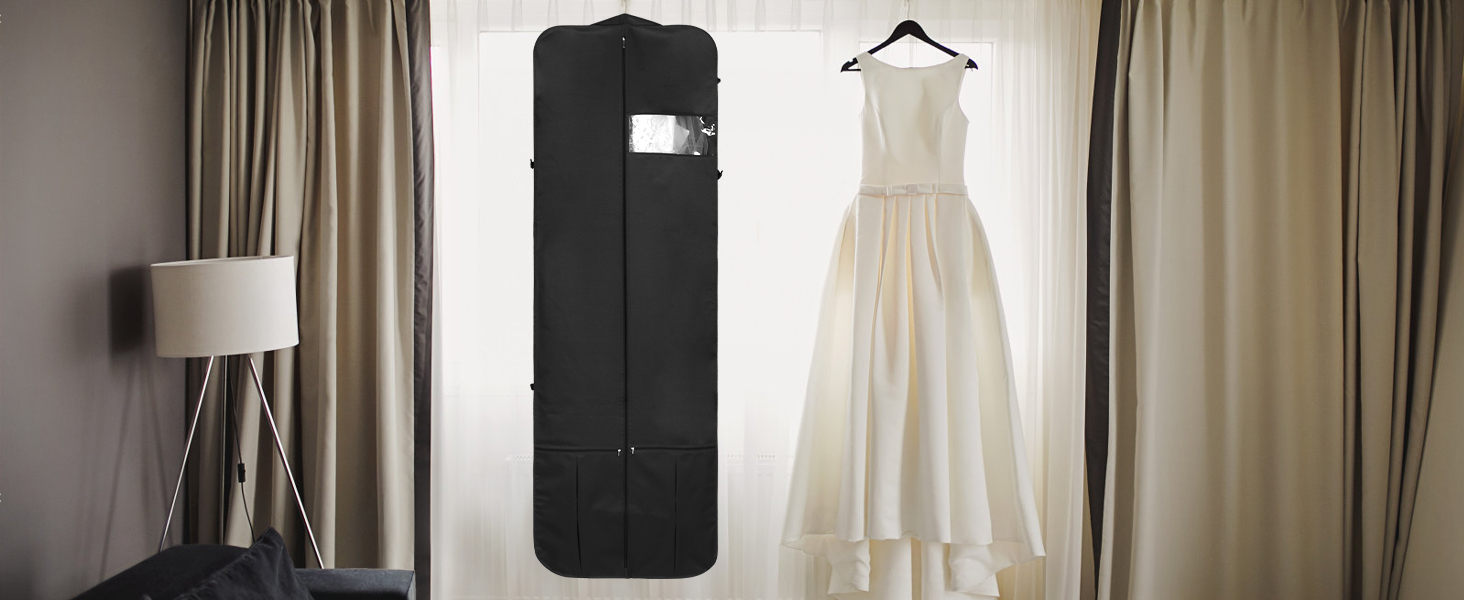 Univivi Wedding Dress Bag, 72 Inch Dress Bags Covers Long Bridesmaid