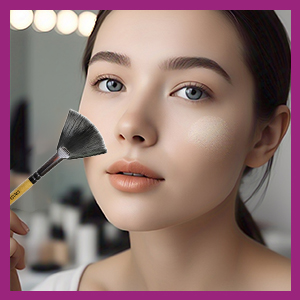 Professional Makeup Brush,Highlighter Fan Brush