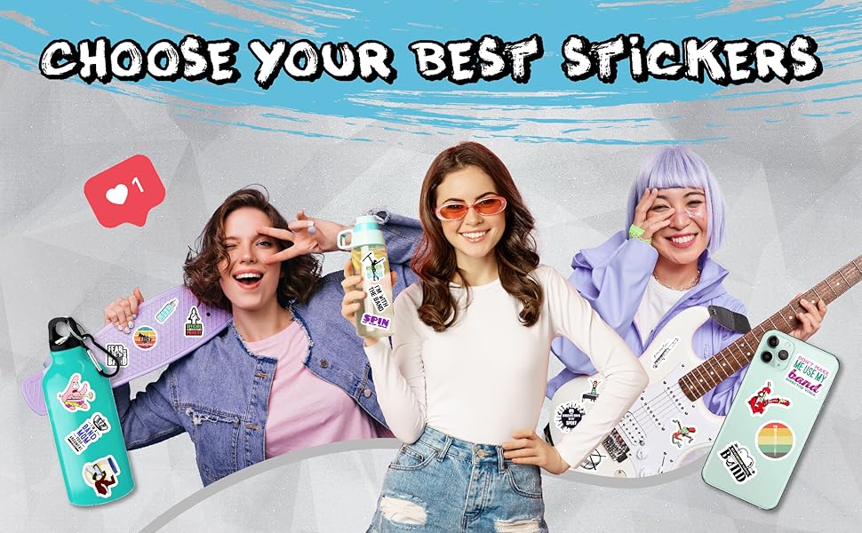 100Pcs Marching Band Stickers Drummer Gifts, Marching