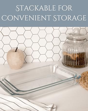 Homiu borosilicate glass roasters stackable