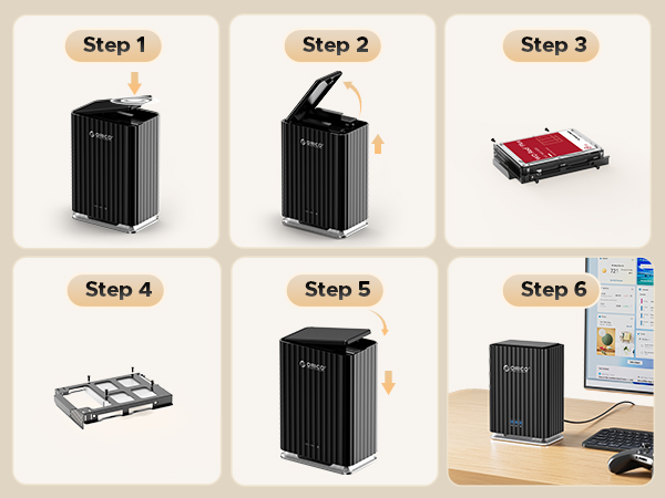 Ricoさま専用 Amazon.com: ORICO 2 Bay Hard Drive Enclosure USB C Plug and