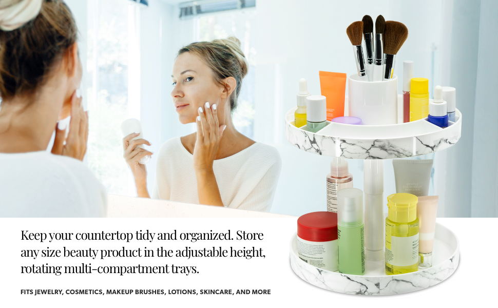 Makeup Organizer, 360 Degree Rotating