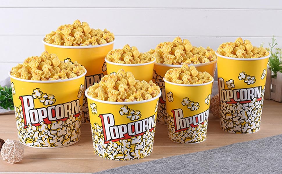 Abaodam Plastic Popcorn Containers Retro Style Reusable