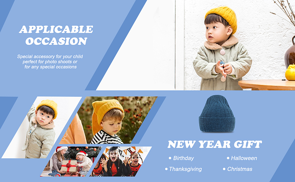 Beanie for Toddler Boys Elegant Baby Beanie Knit Winter Hat for Kids 