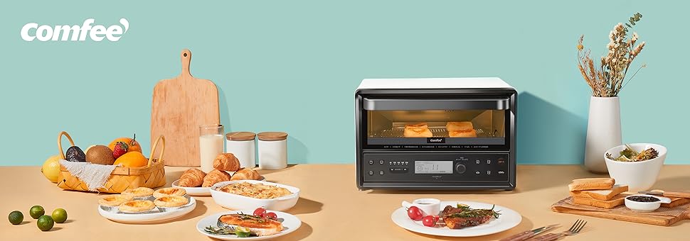 【2023最新】COMFEE&#39; オーブントースター 4枚焼き ノンフライ調理 6 Amazon.co.jp: COMFEE' オーブントースター 10L 4枚焼き 熱風