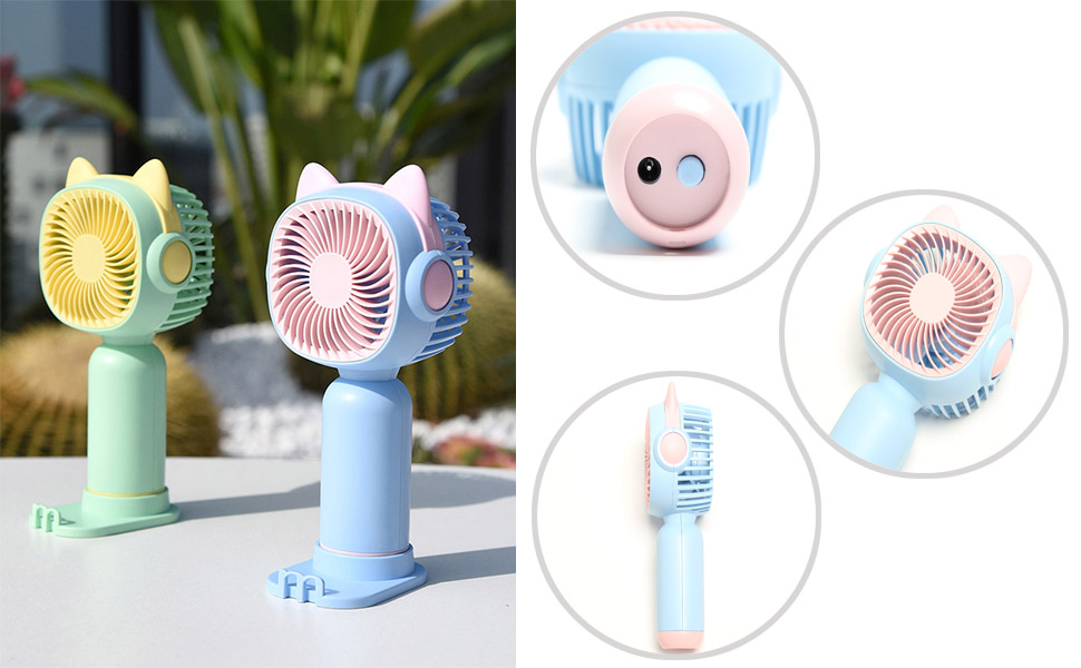 ❤️ラスト1点❤️ ポータブル 手持ち扇風機 ミニ 携帯扇風機 USB 可充電 Amazon | 携帯扇風機 手持ち扇風機 充電式USB扇風機 可愛い 超