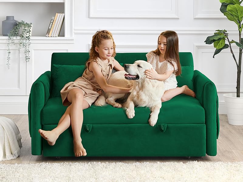 Ucloveria Convertible Sleeper Sofa Bed, Pull Out Couch Bed