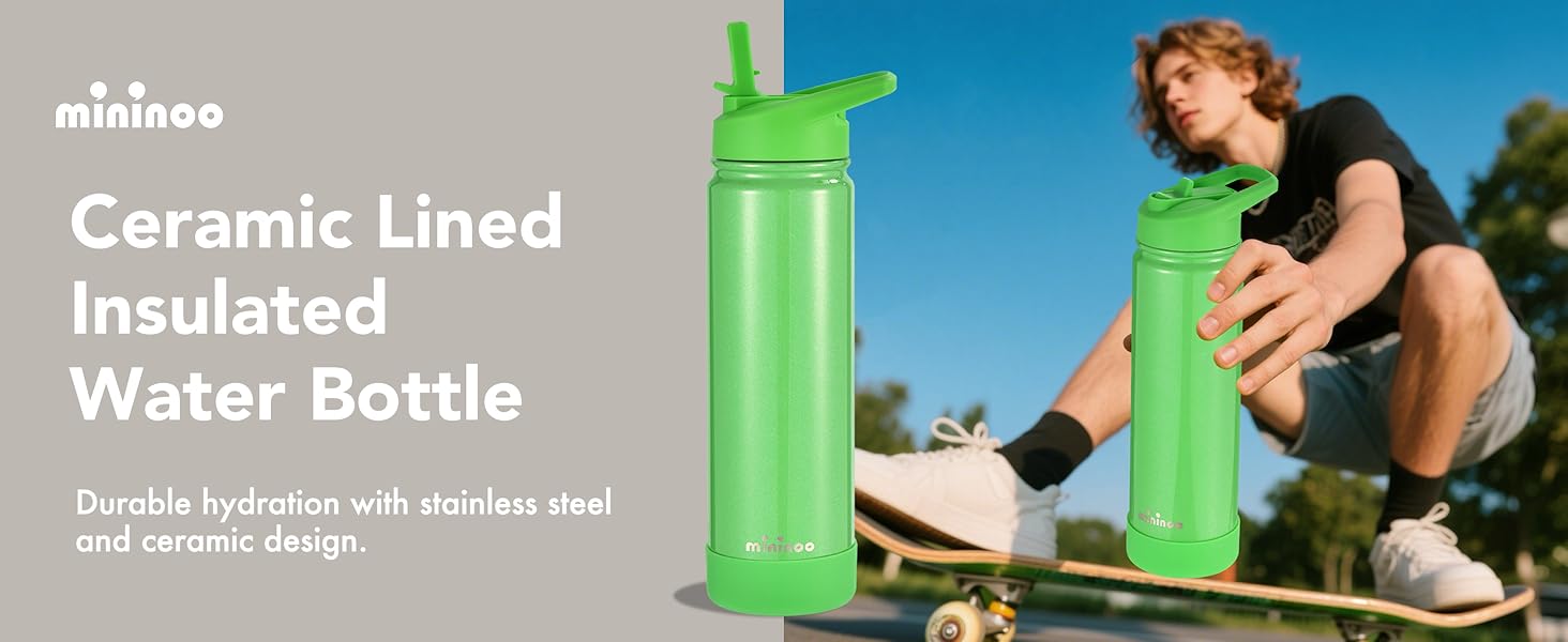 24oz ceramic lined water bottle