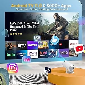 projector, portable projector, mini projector 4k, mini projector 4k wifi bluetooth