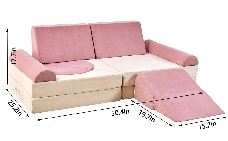 ASOUT 12pcs Nugget Couch Kids,Modular Kids Play Couch