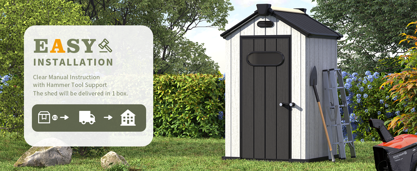resin storage shed