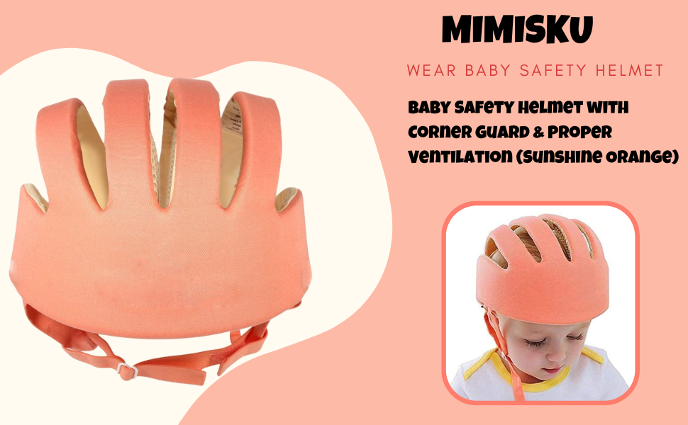 MIMISKU Baby Safety Helmet with Corner Guard & Proper Ventilation
