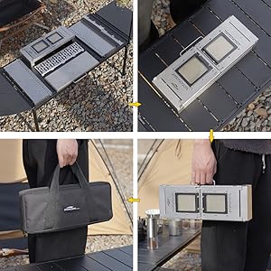 Amazon | Soomloomハーフユニット焚き火台SparkJarrファイヤー