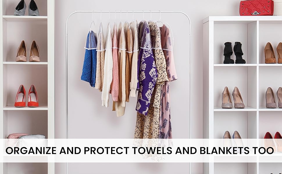 Amazon.com: Handy Laundry Clear Vinyl Shoulder Covers - Set