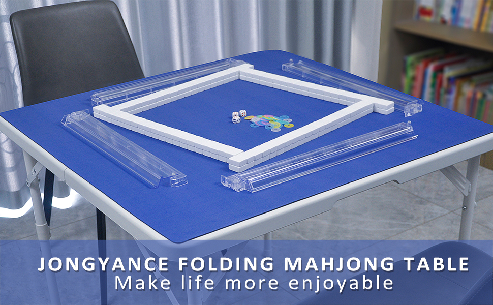 Jongyance Mahjong Table Foldable, 33.8”Folding Table, 4