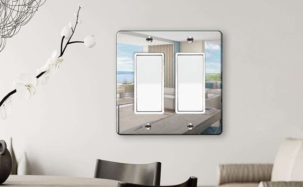1 Pcs Mirror Light Switch Plates Wall Plates Decorative Electrical