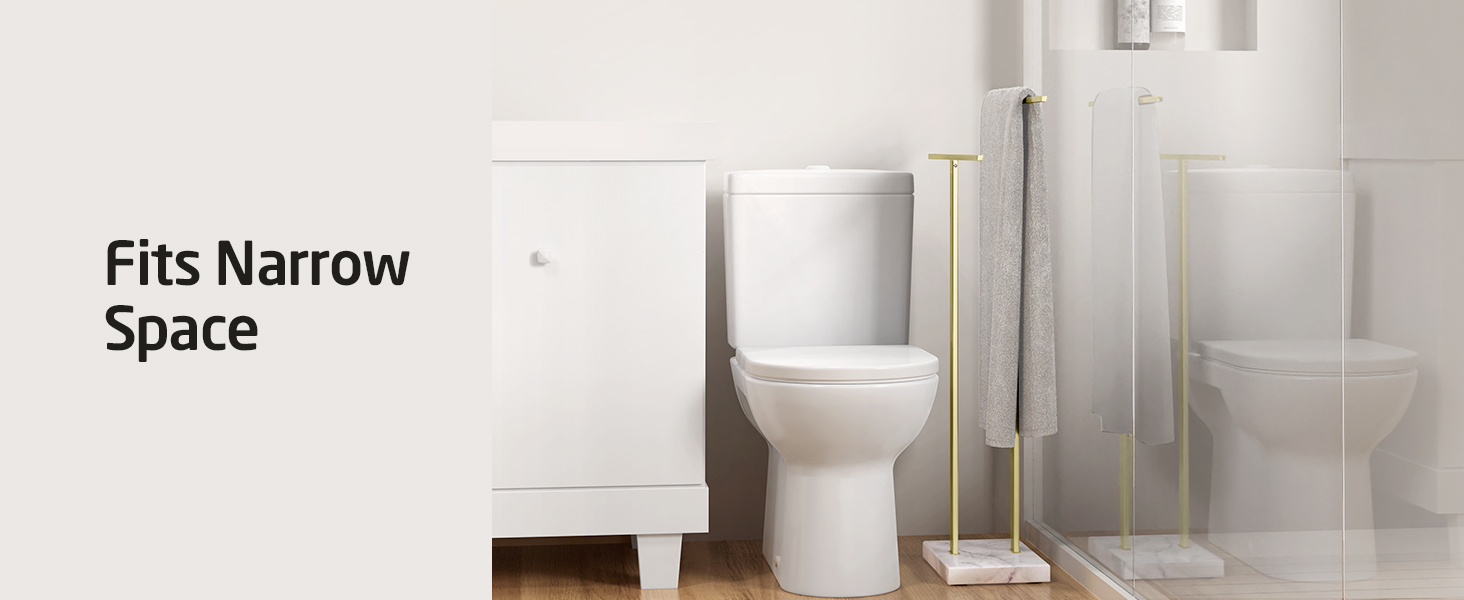 BTH217-BZ Towel Rack Stand Next to Shower Door