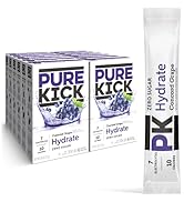 PURE KICK Hydration Singles to Go Drink Mix, Concord Grape, Includes 12 Boxes with 6 Packets in E...