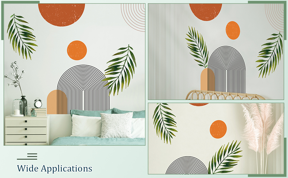 VePret Boho MidCentury Modern Wall Decals Peel and Stick