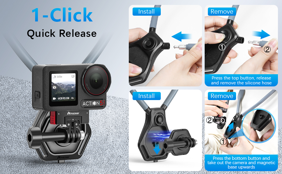 gopro hero 2 3 4 5 6 7 8 9 10 11 12 13 mini pro dji osmo action pocket akaso neck holder accessories