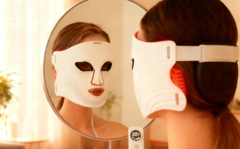 Red Light Mask for Face and Eyes