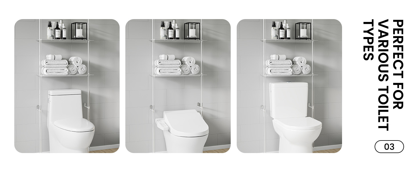 bathroom shelf over toilet