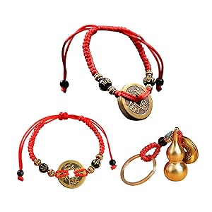 Amazon | [HAMILO] 五帝銭 古銭 ブレスレット 腕輪 キーホルダー