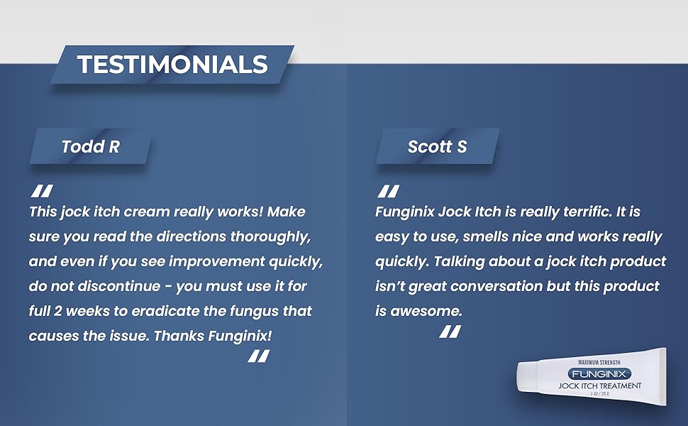 FUNGINIX Jock Itch Treatment Relieves Itching, Burning