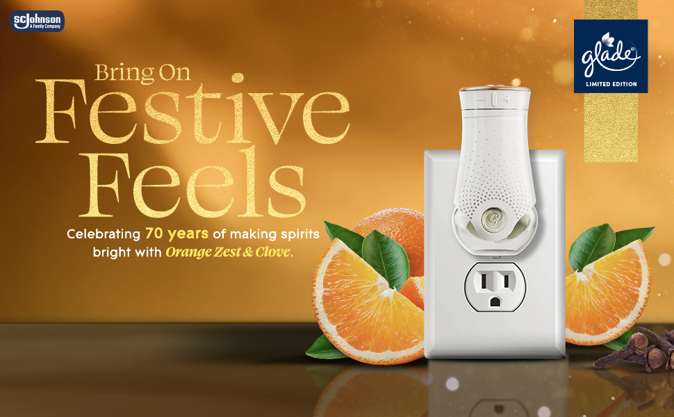 Glade PlugIns Refills Air Freshener, Orange Zest & Clove, Scented and Essential Oils for Home