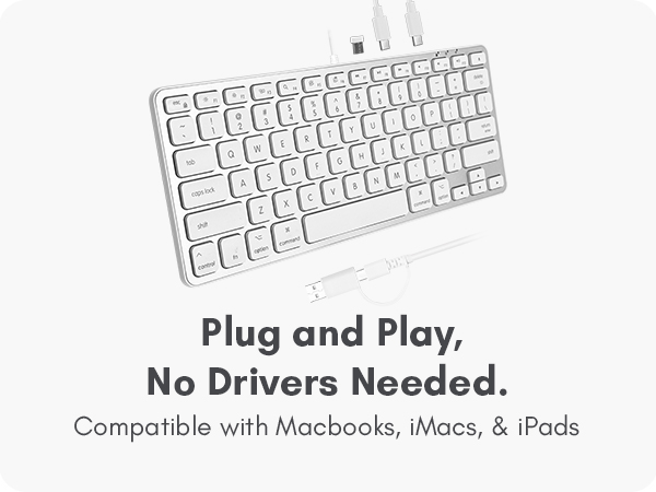 Amazon.com: Macally Small Keyboard for Mac with USB Hub (3