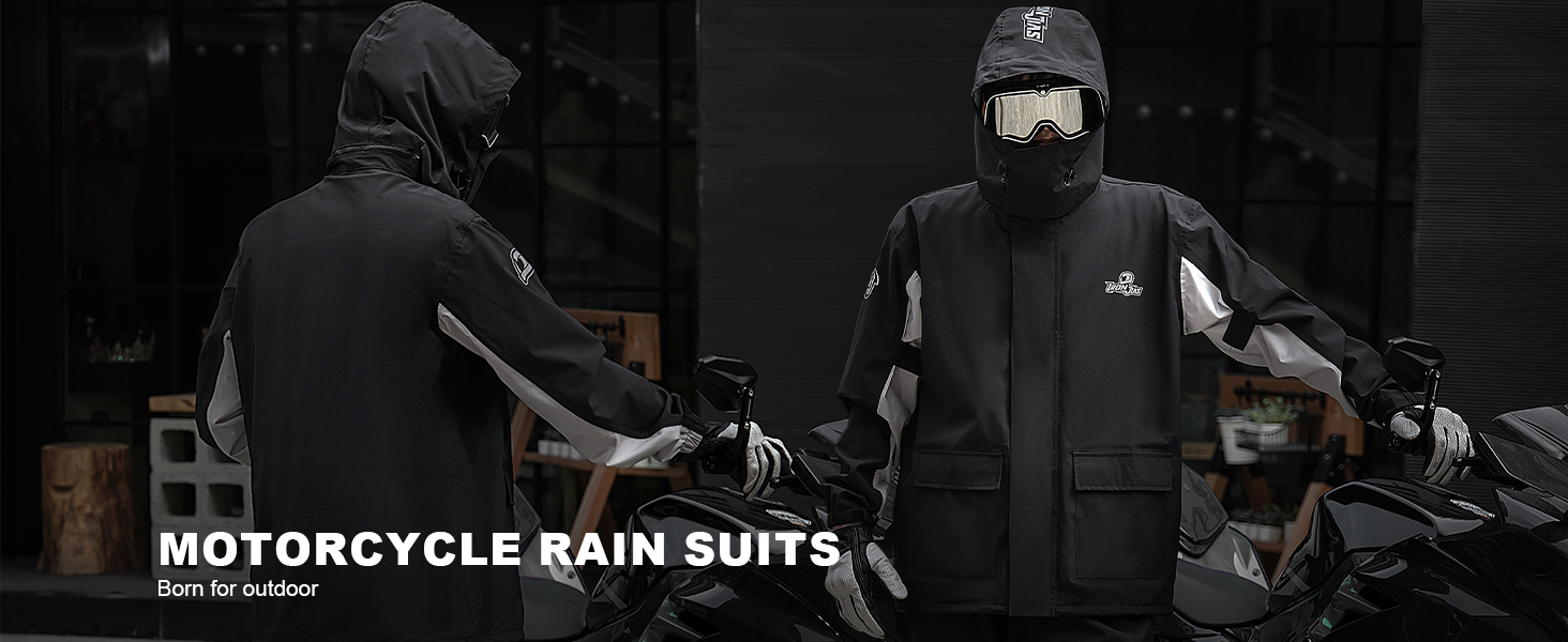 Amazon.com: IRON JIA'S Rain Suit, Motorcycle Rain Gear Suit for Men ...