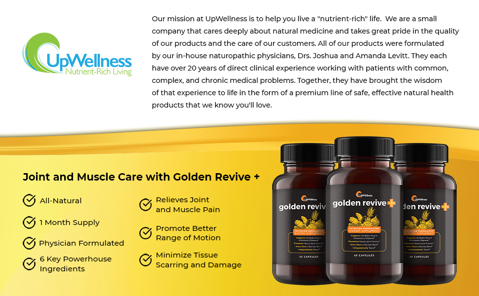 UpWellness Golden Revive + Joint Pain Relief with Quercetin