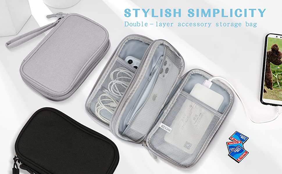 FYY Electronic Organizer, Travel Cable Organizer Bag Pouch Electronic