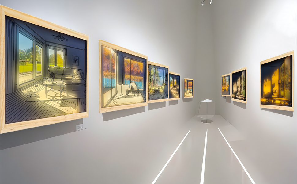 Kipliko LED Lighted Wall Art ,Lumidrawn Light Up Painting