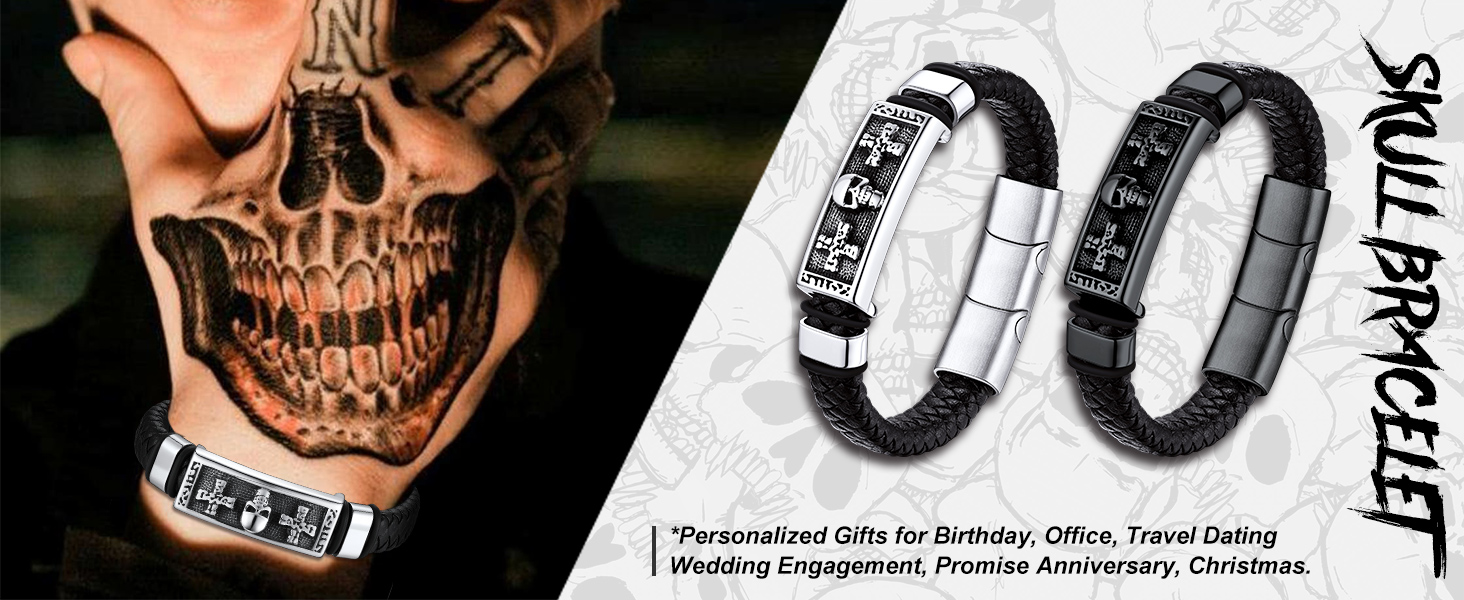 Bestyle Genuine Leather Braided Viking Bracelets for Men s