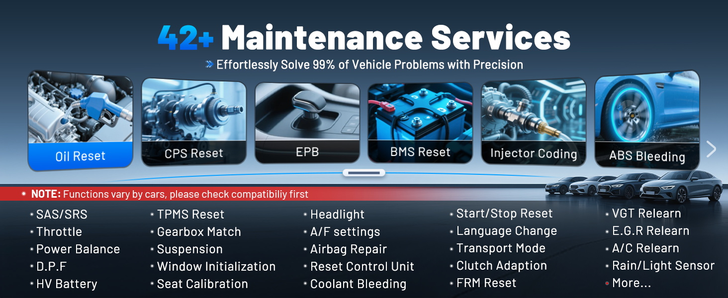 x100 max car scanner with 42+ services